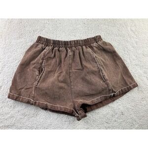 Shein Shorts Womens Medium Brown High Waisted Casual Pocketed Relaxed Fit‎ Comfy
